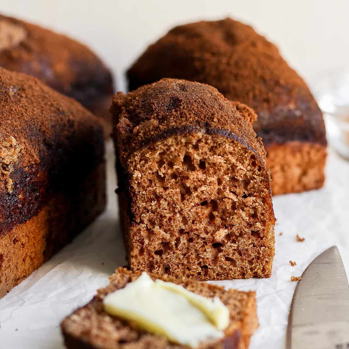 Bake Moist Mini Cinnamon Crunch Loaves with Greek Yogurt